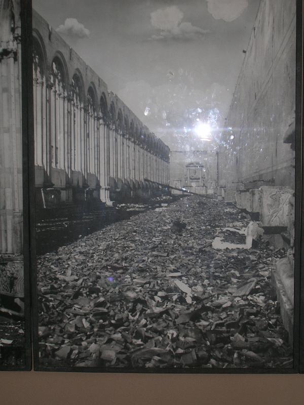 DSCN1855.JPG - A photo of one of several pictures showing damage and restoration as a result of the bombs in 1944