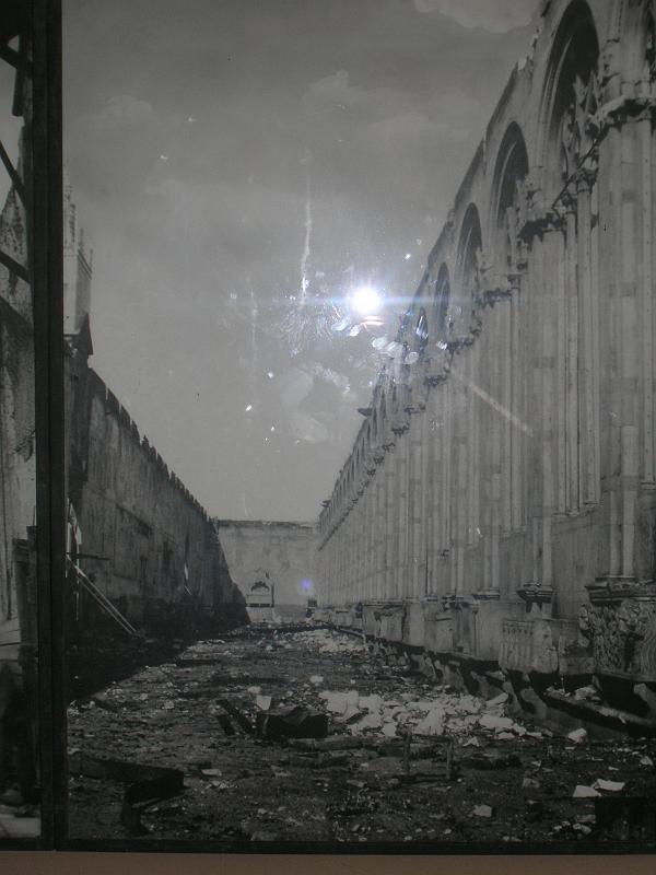 DSCN1856.JPG - A photo of one of several pictures showing damage and restoration as a result of the bombs in 1944