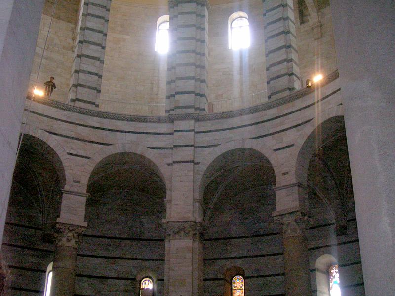 DSCN1750.JPG - looking up at the balcony that runs around the baptistry